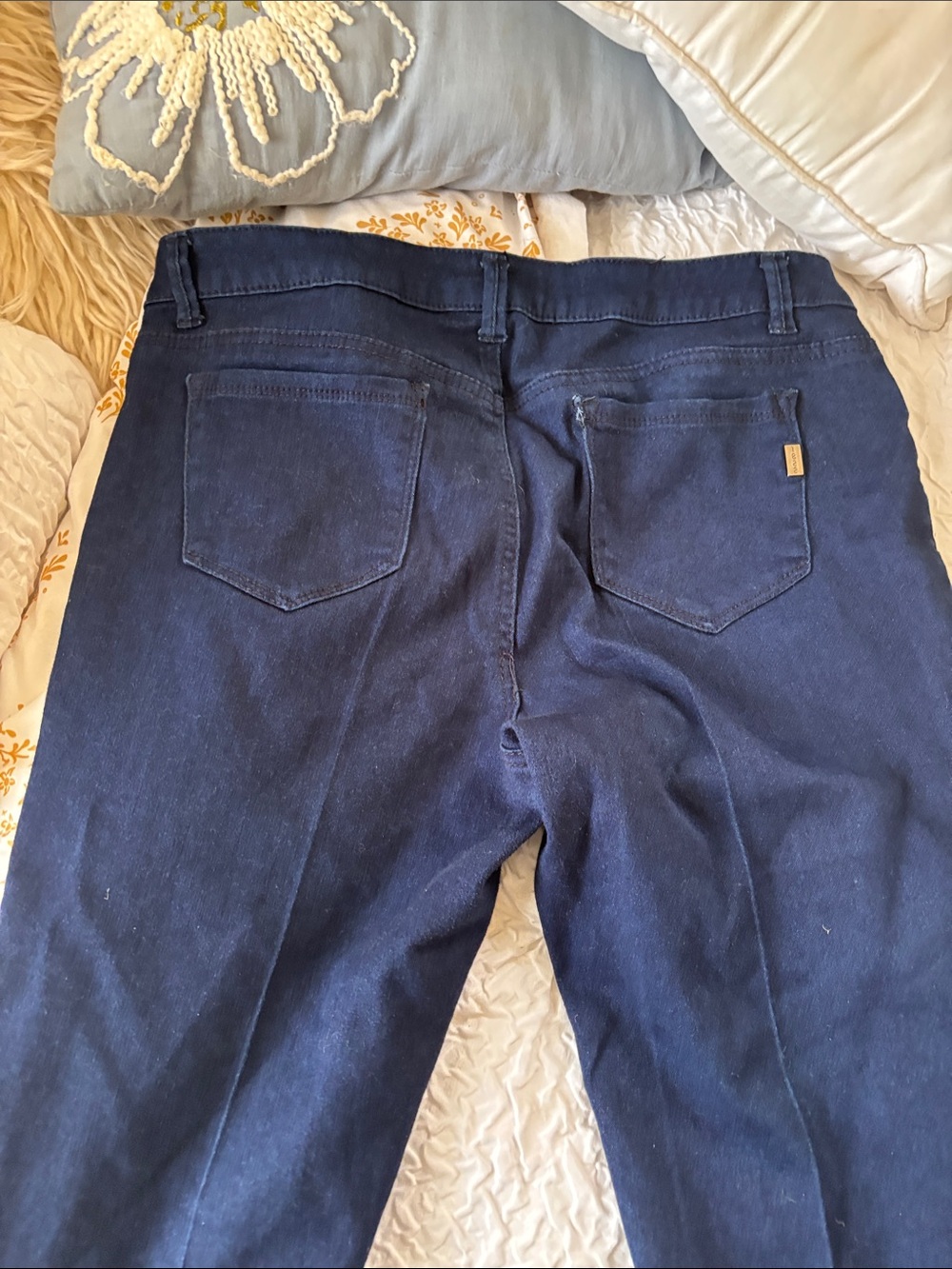 1822 Denim Dark Navy Bermuda Shorts with Front Seam - Picture 3 of 4